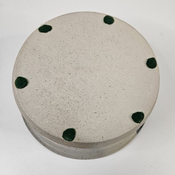 Vtg Handmade Studio Pottery Serving Bowl Rustic Primitive Dip Bowl Blue Brown - Picture 9 of 11